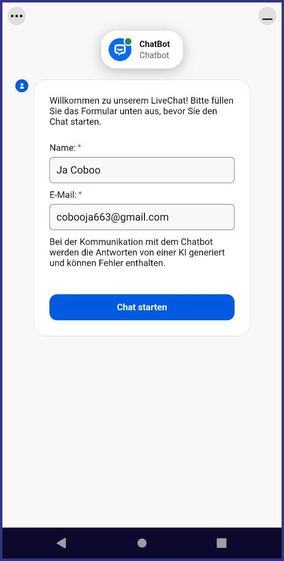 Kundensupport und Chat-Funktion bei Browinner